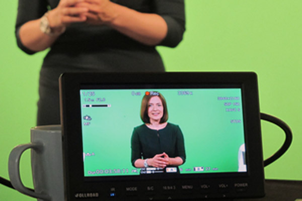 Green screen hire filming with autocue in Hamble, Southampton